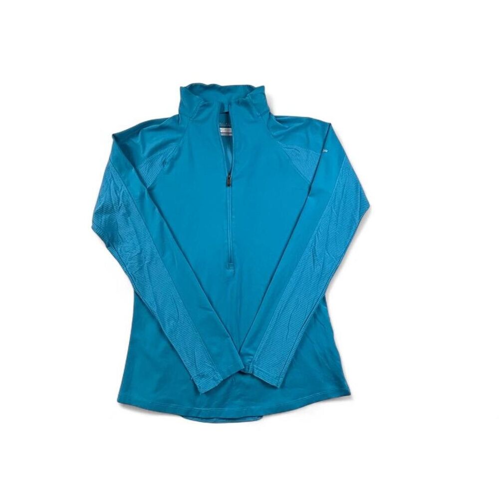 Columbia Omni-Wick 1/4 Zip Pullover Women's Medium Blue Athletic Running Top